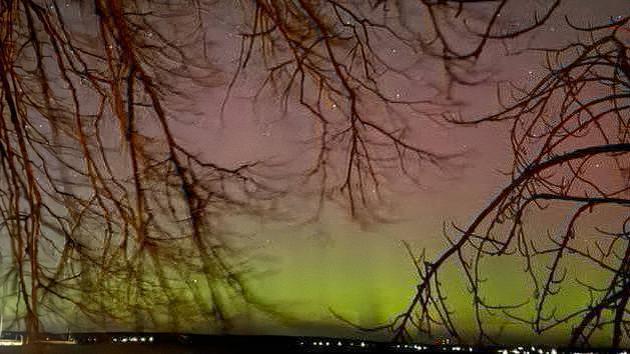 Aurora boreal sobre el mar de Minsk