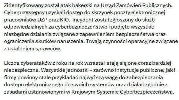 Zamówienia publiczne w Polsce: odkryto hakerskie