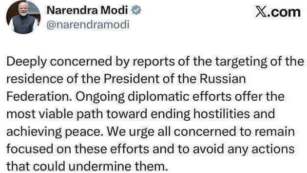Modi expresses concern over attack on