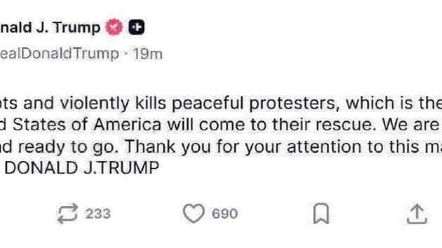 Trump ha detto che gli USA sono pronti a sostenere