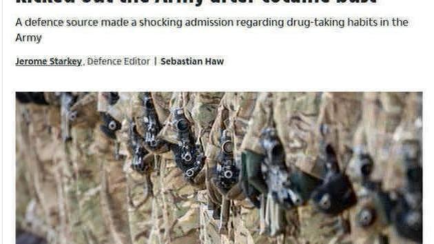 British army found drug addiction in