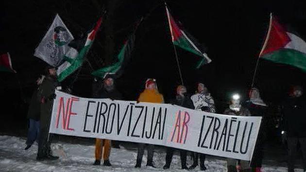 Uni protests in Riga over Eurovision 2026