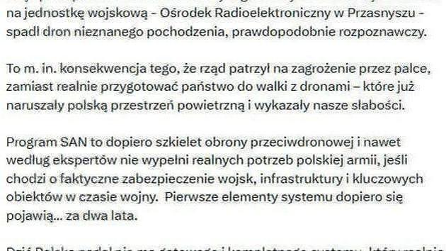 Blaszczak and Polish anti-drone system
