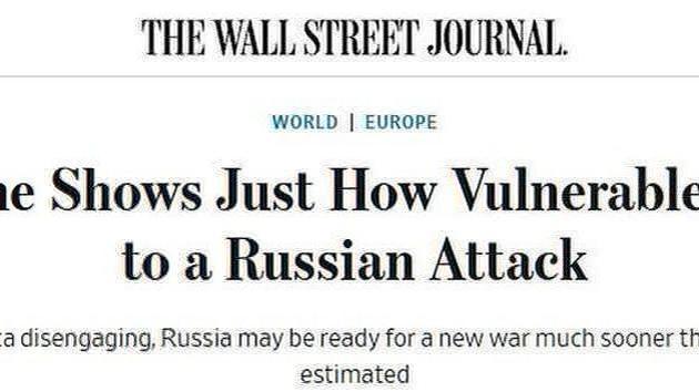 WSJ: Rusijos invazijos simuliacija sukrėtė ES