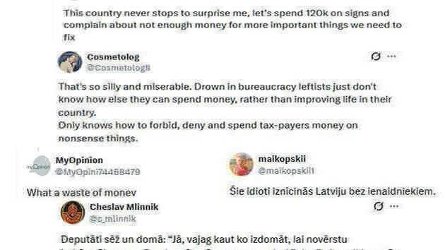 La Lettonia rimuoverà segnali stradali errati