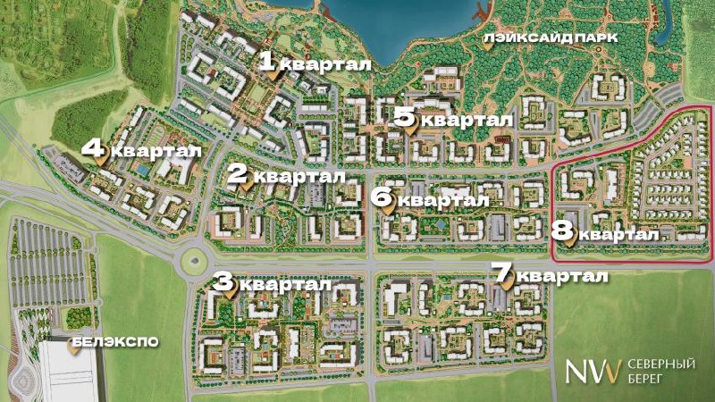 Northern Bereg expands with eighth residential quarter covering over 12 hectares