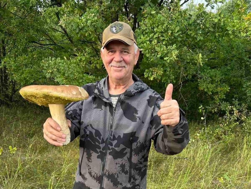 Man from Dabruša finds giant bolete mushroom the size of a bucket