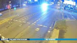 Opel and Ducati collide at Vaneeva and 2nd Velosipedny Pereulok in Minsk