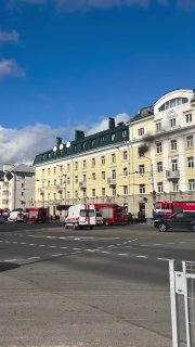 Fire on Krasnaya Street near Mashерova in Minsk