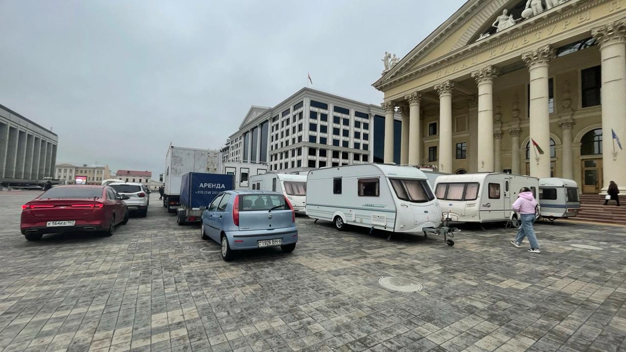 Filming of a movie noticed in central Minsk