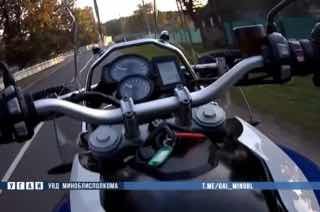 In Soligorsk district, a traffic officer chased a motorcyclist without a license