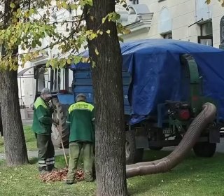 Leaf suckers hit the streets of the city