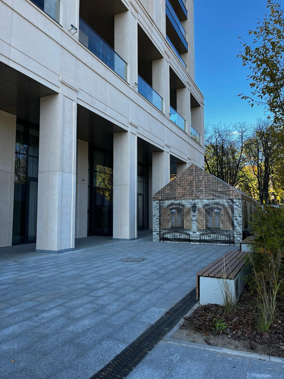 A tent spotted near Waldorf Astoria in Minsk