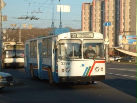 ZiU and AKSM trolleybuses on Minsk streets in 2005–2007