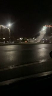 Car catches fire near café 'Timokhin dvor' in Kuntsvishcha, Minsk