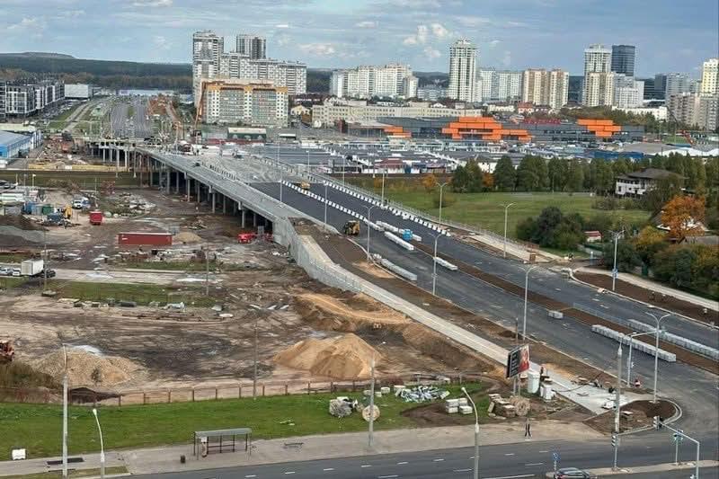 Bridge between Kamennaya Gorka and Lebyazhye nearing completion