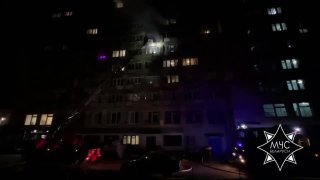 Пожар в общежитии на проспекте Пушкина