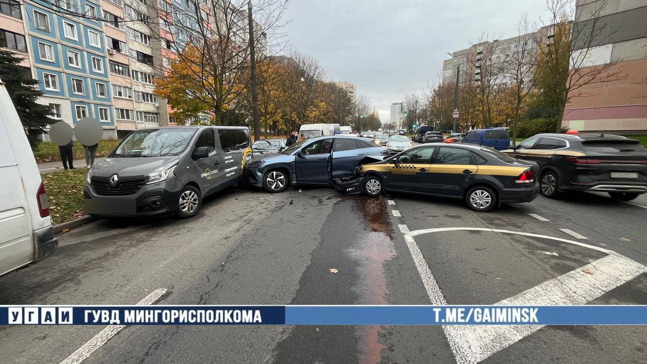 Three cars collided on Rafieva Street
