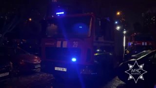 Rescuers evacuated man from burning apartment on 9th floor