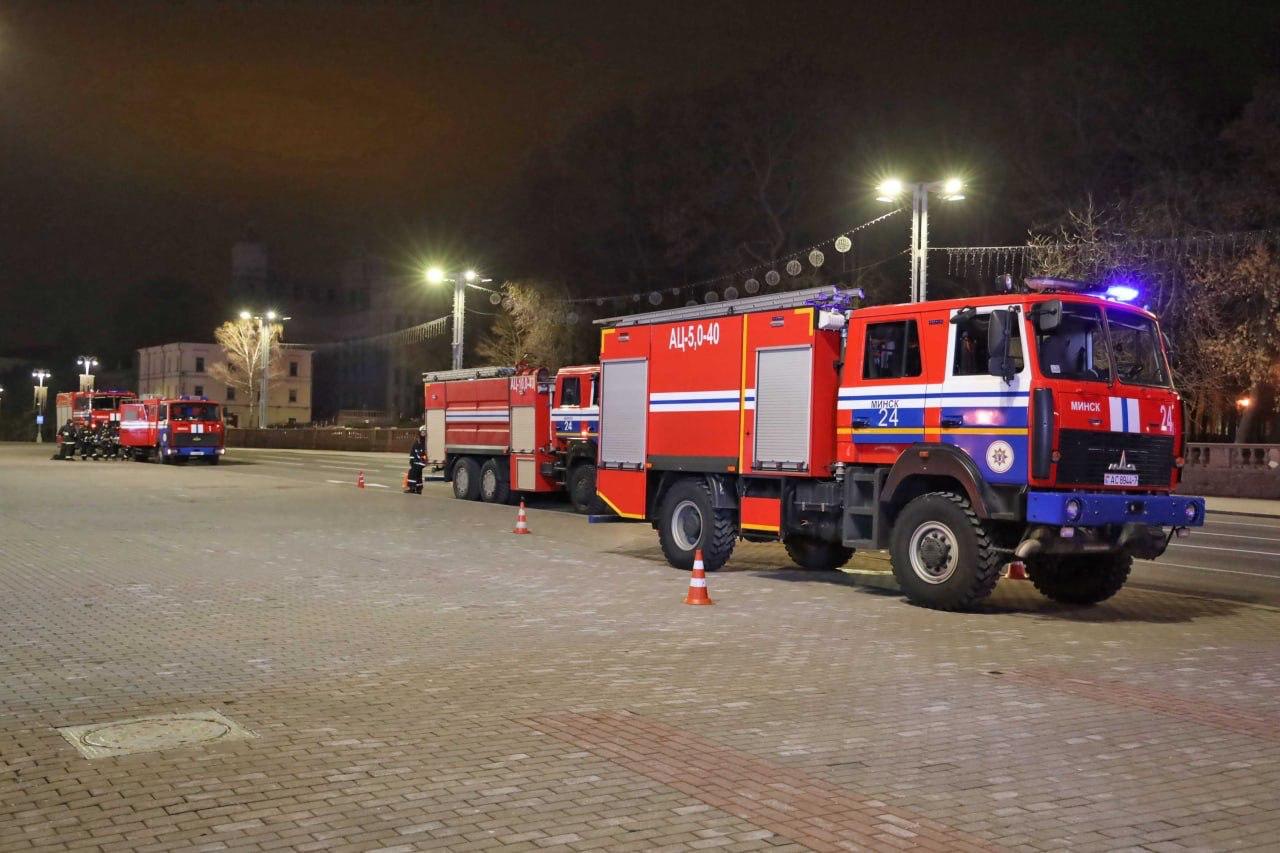 Joint emergency drills at Oktyabrskaya metro station in Minsk overnight