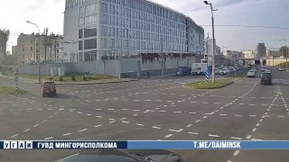 Accident au carrefour des rues Moskovskaya et Domashevskaya