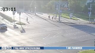 Elderly woman hit by car on Matusevicha Street