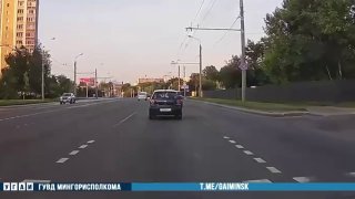 Motorcycle accident on Denisovskaya Street