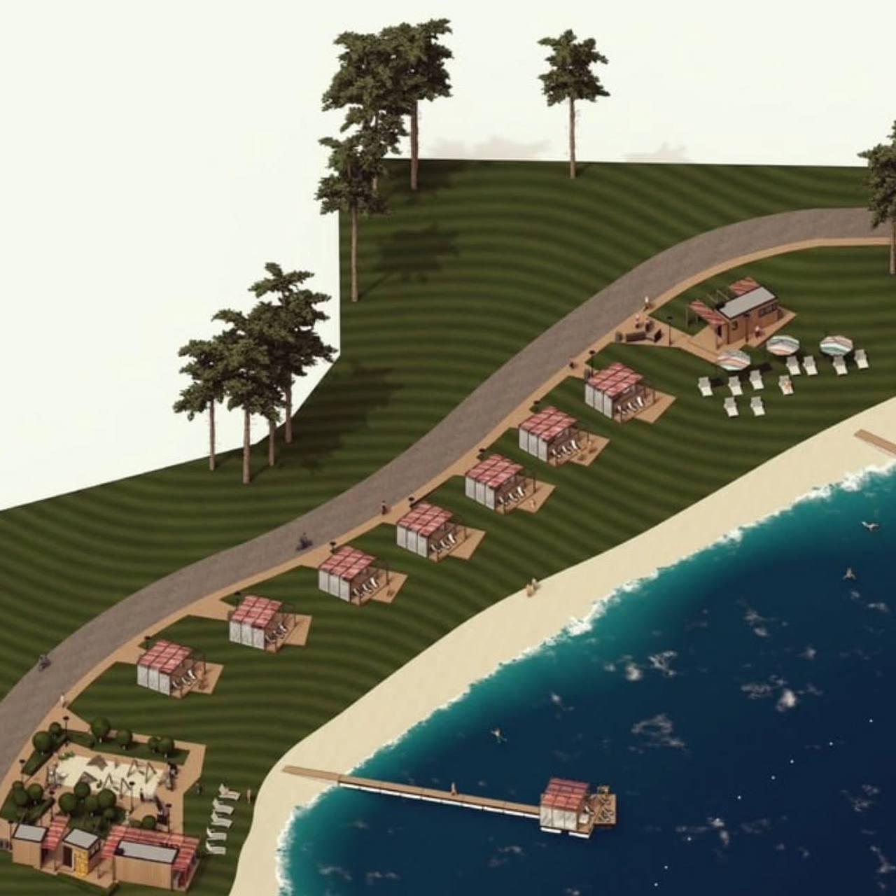 Réaménagement de la plage n°3 du Minskoe morie