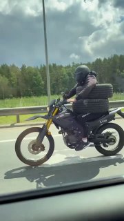 Unusual tire transportation spotted near Minsk