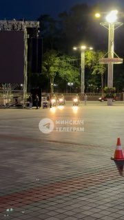 Rehearsal for 90th anniversary of GAI celebration held at Oktyabrskaya Square