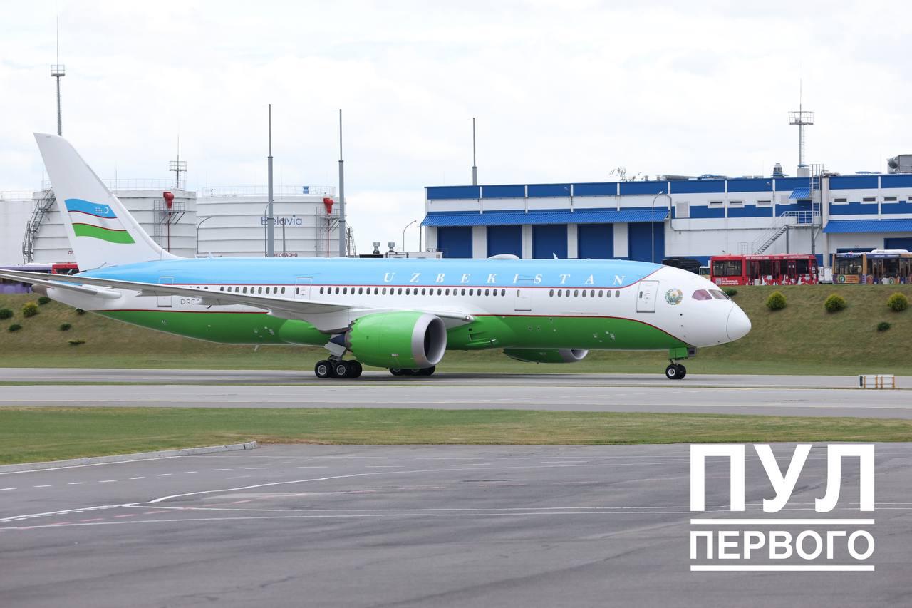 Uzbek President Shavkat Mirziyoyev arrives in Belarus on official visit
