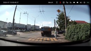 Woman Mistakes Speed Bump for Pedestrian Crossing on Baikal'skaya Street
