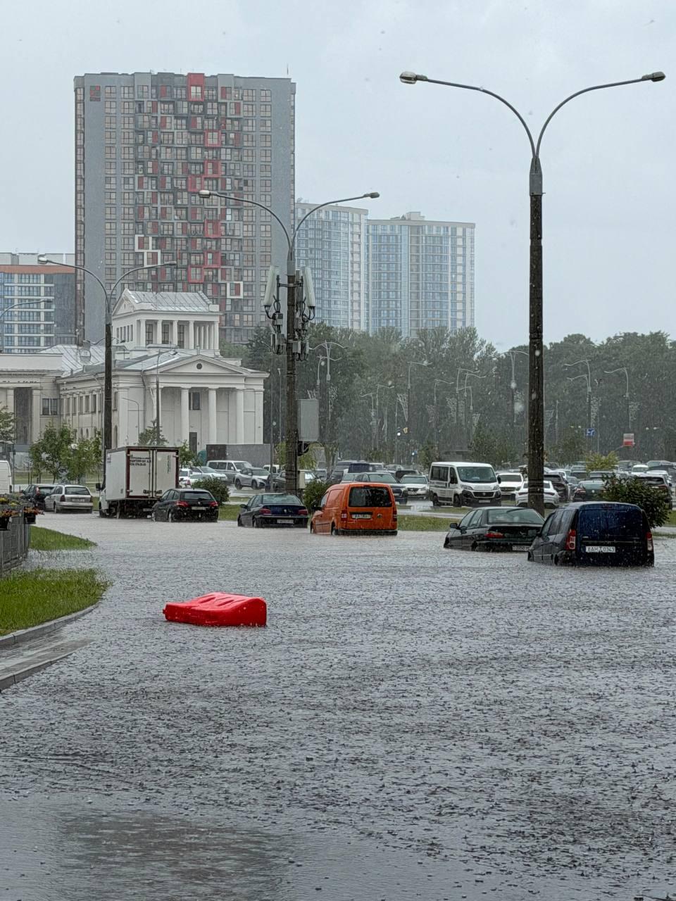 ミンスクでの豪雨の影響