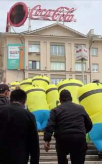 A crowd of Minions spotted at Yakub Kolas Square