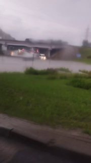 After heavy rain, flooding occurred near Senitsa on Kazintsa Street