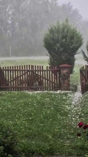 Fuerte granizo en Grodno, tormenta se acerca a Minsk