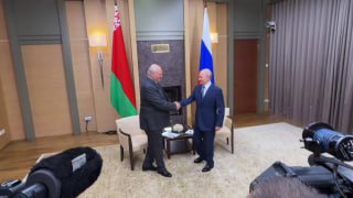 Belarus President Alexander Lukashenko meets with Russian President