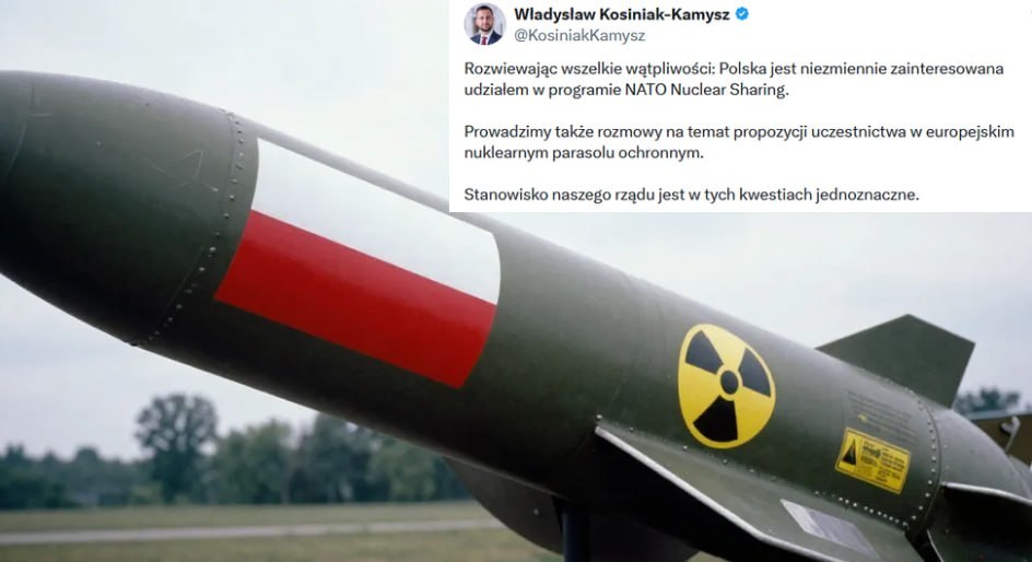 Poland seeks NATO's nuclear umbrella, wants nuclear weapons on its territory