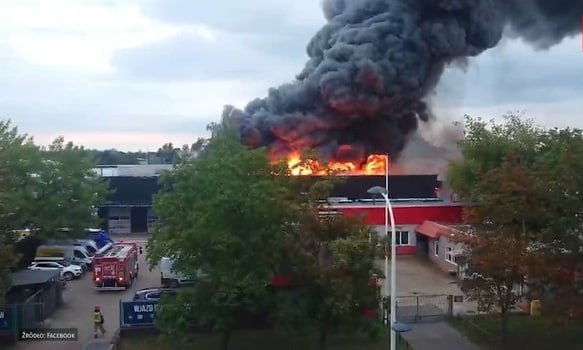 Lenkijoje sudegė dronų gamykla