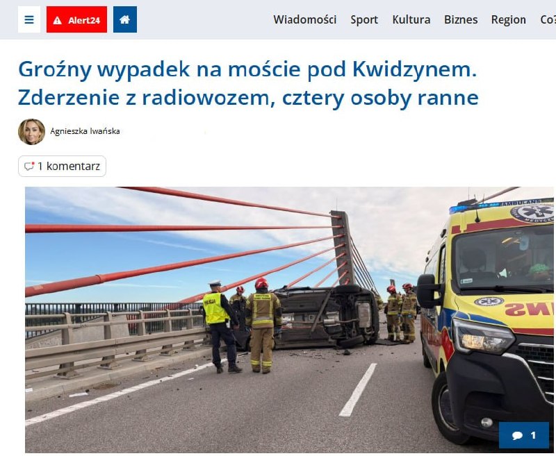 Polish police cause deadly crash on bridge over Vistula