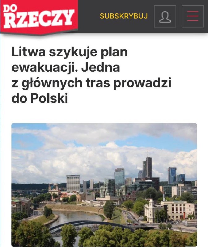 Lithuania prepares for possible war with Belarus and Russia, drafts Vilnius evacuation plan to Poland
