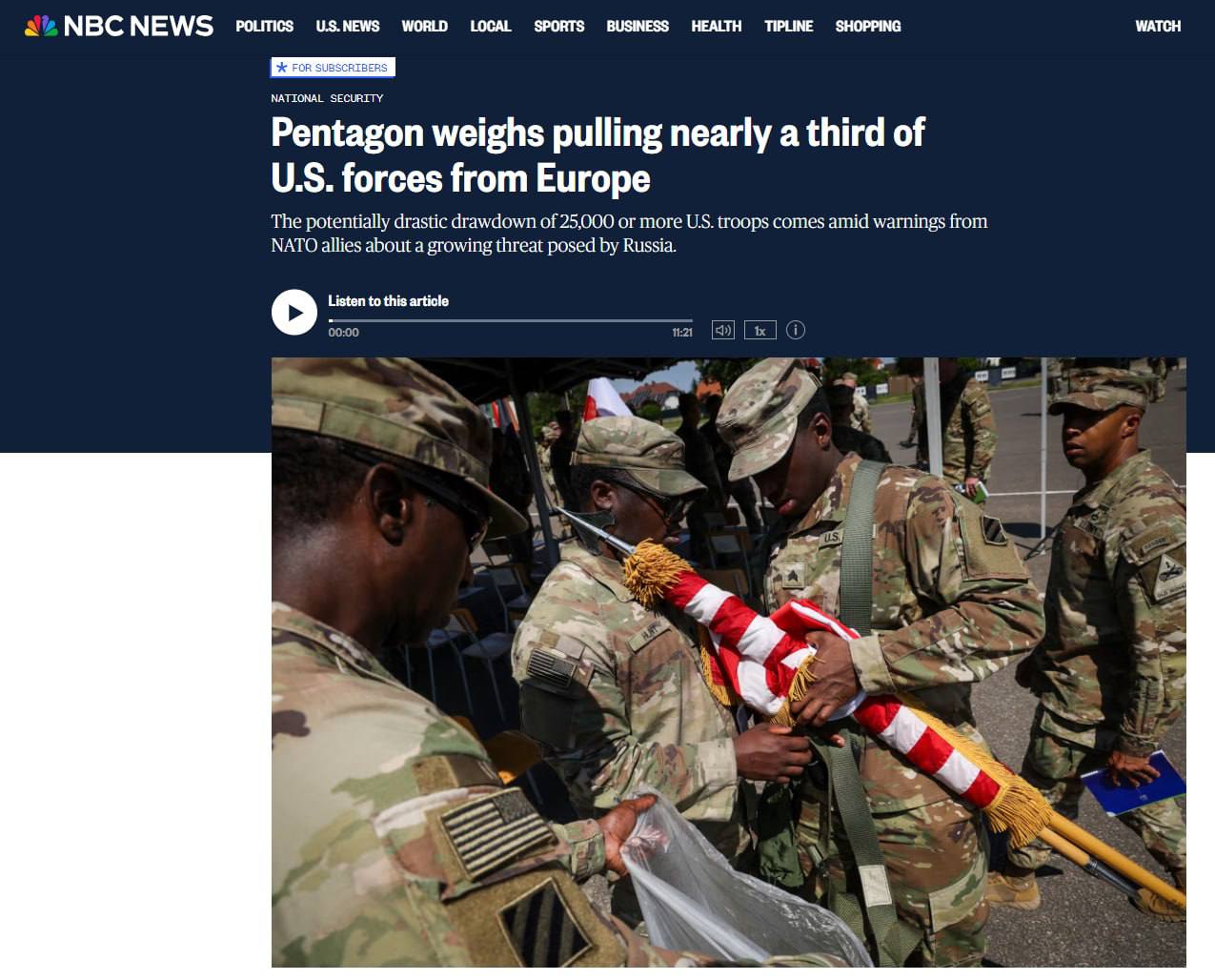 Poles and Lithuanians stage 'hybrid threat' alerts over U.S. troop withdrawal plans