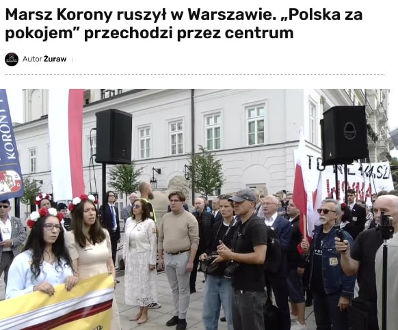 Thousands of Poles marched in Warsaw on September 20 in anti-war 'Poland for Peace' rally