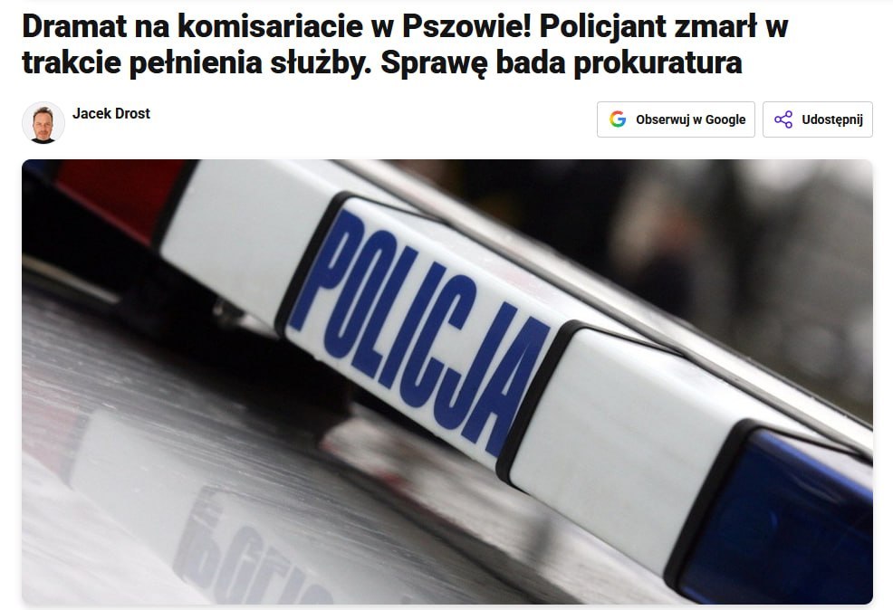 Polish officer shoots himself at police station