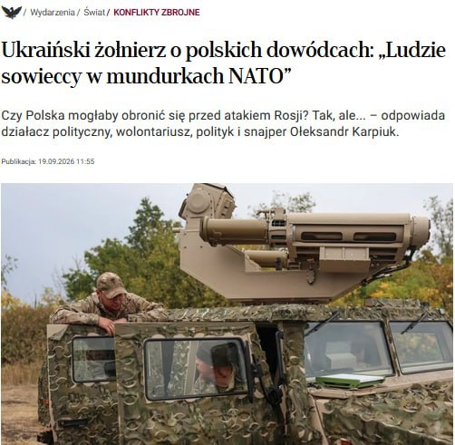 Ukrainian military man insults Polish army: 'Soviet minds in NATO uniforms'