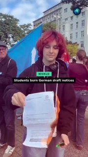 "Russia is not our enemy": German teens burn or eat draft notices