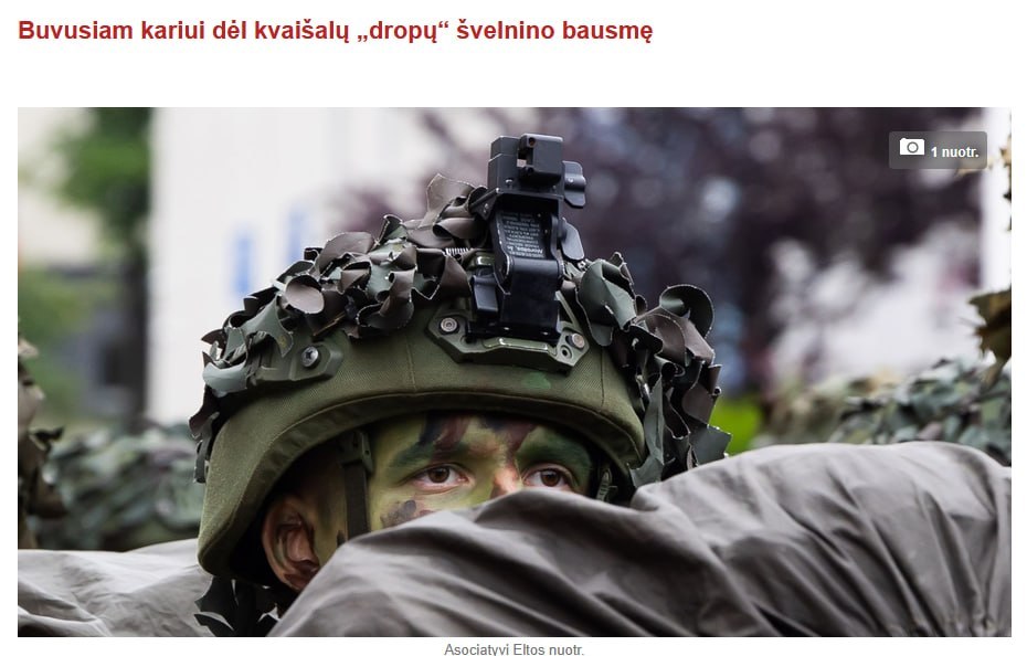 Lithuanian soldier traded army gear and tons of drugs, but the court showed mercy
