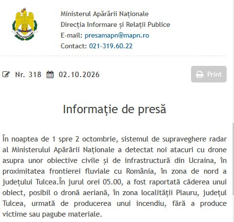 Ukrainian drone crashes in Romania