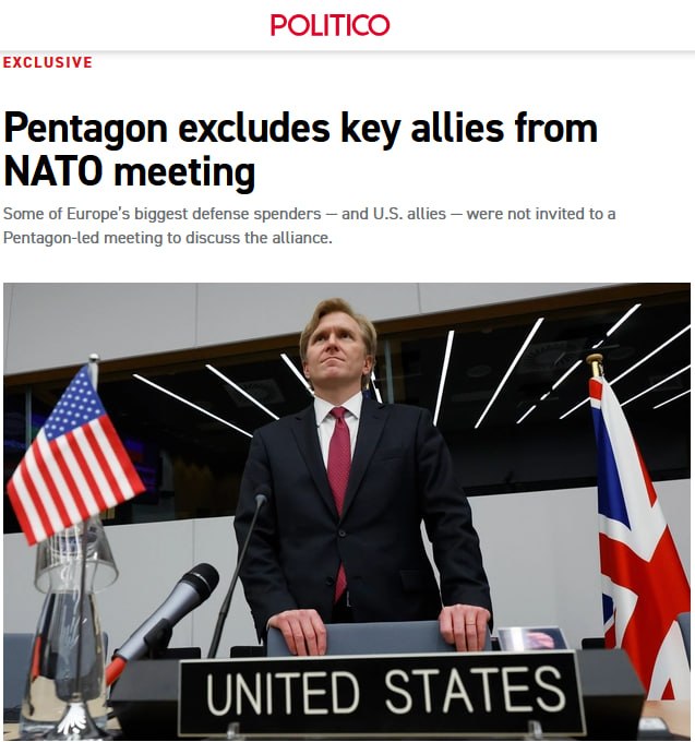 US excludes UK, France, and Baltic states from NATO working group