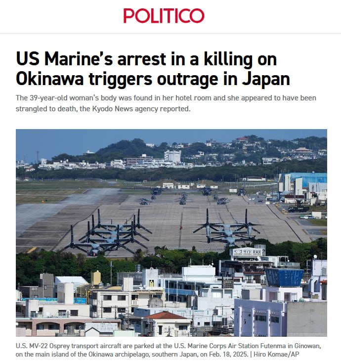 U.S. Marine strangulates and robs Japanese woman in Okinawa